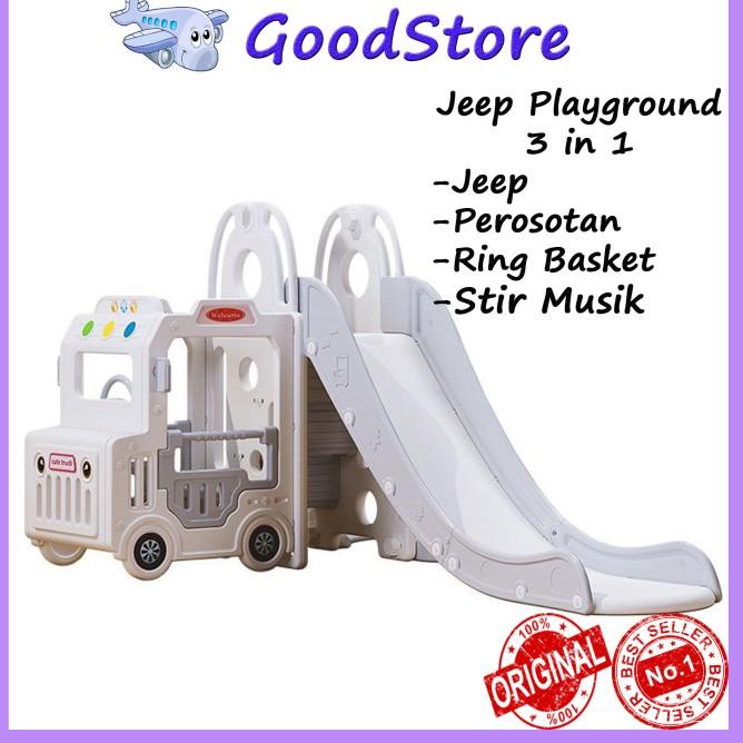 3In1 Jeep Playground Perosotan Bus Tayo Light Truck Cute Mainan Anak