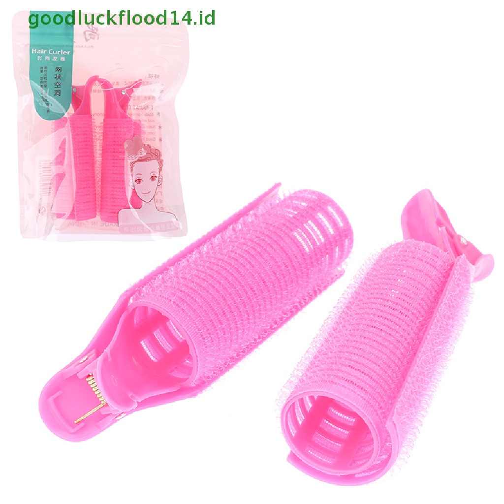 [GOOGFOUR] 2pcs Magic Curlers Self-adhesive Curling Hair Lazy Curling Tube Alat Salon [TOP]