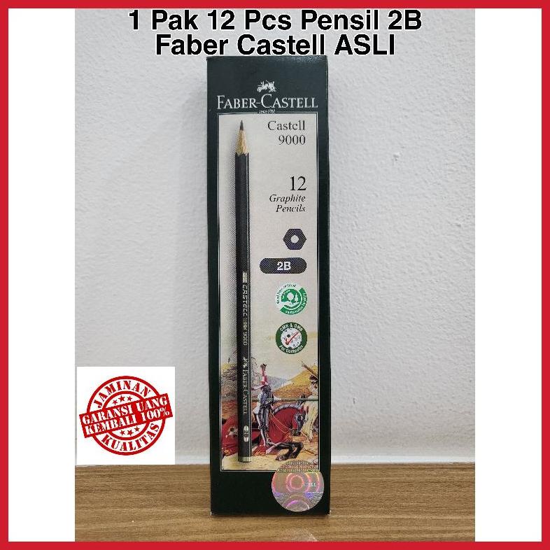 

PENSIL FABER CASTELL 2B ORIGINAL (12 PCS ) TERLARISS...,,,,,
