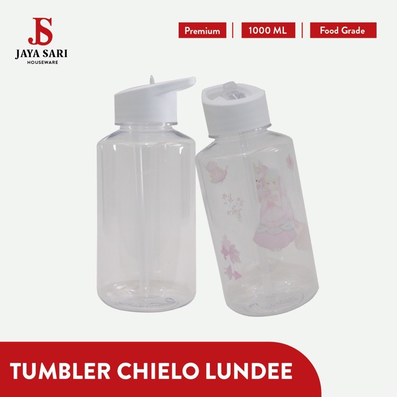 Tumble Chielo Lundee / Tumbler Botol Minum Plastik Starbuck 1000 ml 1 Liter Dundee Chielo / Tumbler 