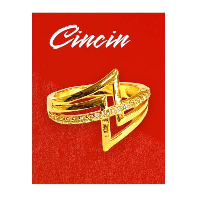 cincin wanita /cincin permata / cincin replika diamond / ciincin lapis emas /cincin penggati emas