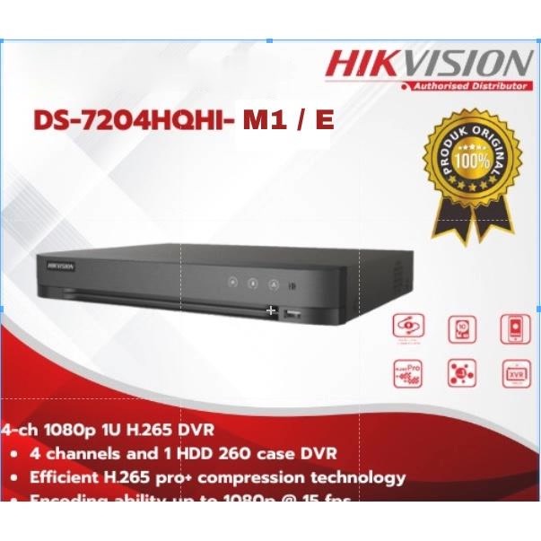 Jual HIKVISION DVR 4CH 4 Channel DS-7204HQHI-M1/E Garansi Resmi ...