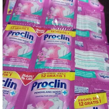 Proclin Plus Pink Penghilang Noda Warna&amp;putih saset isi 12 pcs