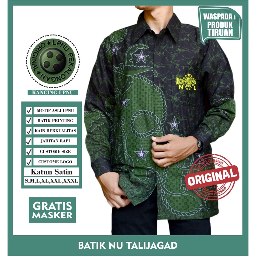 batik nu tali jagat kemeja nu tali jagat original Kemeja NU Tali jagad