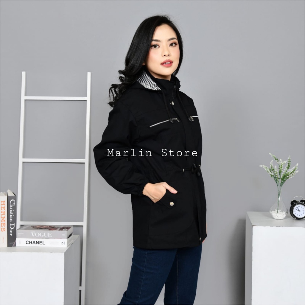 Marlin Store Parka Wanita Jumbo Size M - L - XL - XXL - XXXL Hoodiie Bisa Dilepas