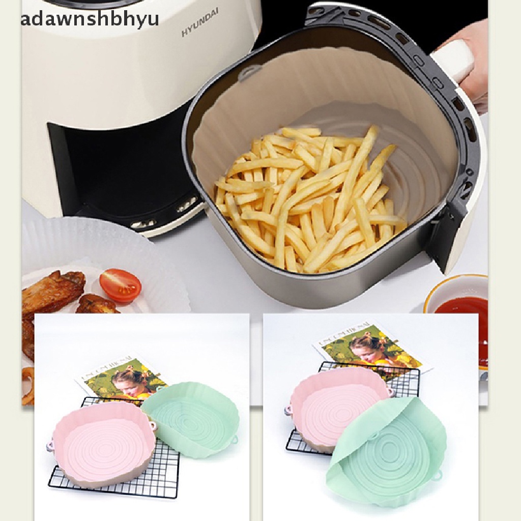 Adawnshbhyu 18cm Air Fryer Silicone Pot Air Fryer Basket Liner Anti Lengket Oven Baking Tray ID