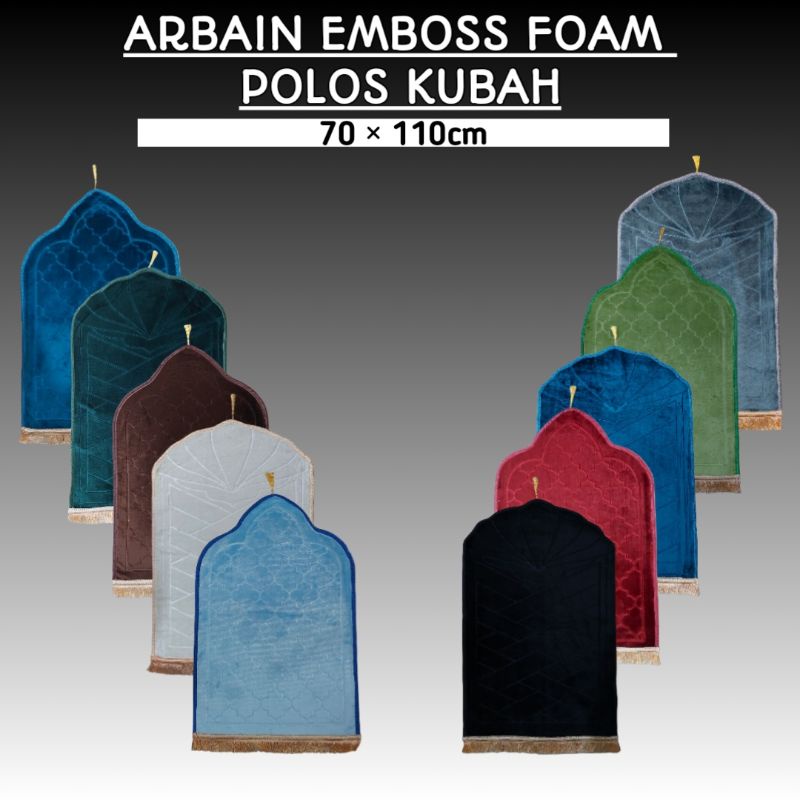 Sajadah Emboss Foam Kubah Tebal / Sajadah Kubah Emboss