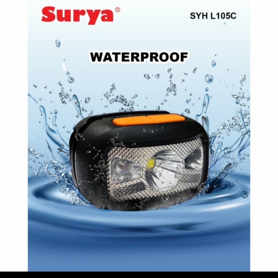Senter Kepala Surya SYH 105 C 10 Watt Water Proof Include Strap &amp; Charger