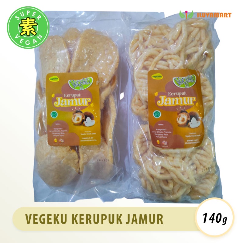 

Vegeku Kerupuk Jamur 140gr/ Krupuk Jamur Pipih dan Keriting Vegetarian