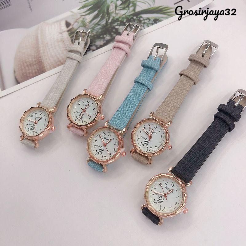 Jam tangan wanita analog Jasmine Motif Kelinci Kalep sintesis Jam tangan Fashion terkini