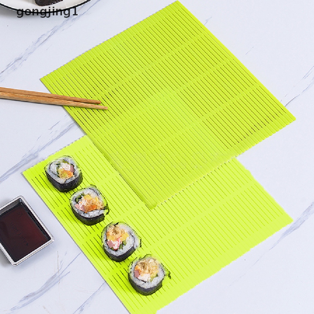 Ggg GREEN DIY Silikon Sushi Roller Mats Tikar Reusable Sushi Rice Roll Mold Mat ID