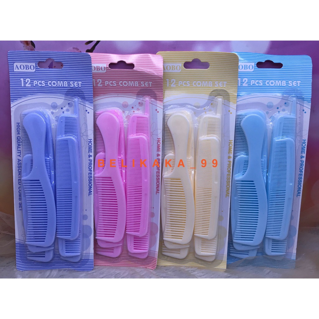 (1 SET ISI 12 PCS) SISIR RAMBUT SET WARNA ADA  6 MACAM BENTUK SISIR / SISIR 12 PCS / SISIR SET / SISIR PRIA WANITA ANAK / SISIR SET SALON LENGKAP / SISIR ISI  12 PCS / SISIR WARNA SET / SISIR WANITA