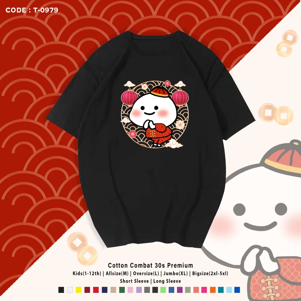 FREE CUSTOM NAMA - Kaos Pentol Boy Khionghi Lucu / Atasan Laki Laki Imlek / Gong Xi Fa Cai - TERIMA CUSTOM KAOS