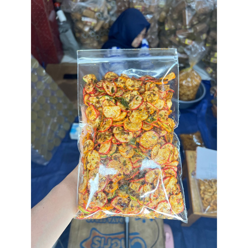 KERUPUK SEBLAK 500gr PEDAS DAUN JERUK