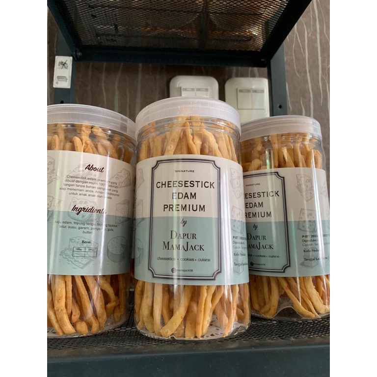 

Ay00! Cheese Stick Renyah Keju Edam toples 1000ML Berat 215gram