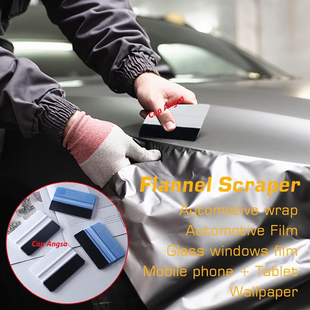 KAPE BLUDRU ALAT BANTU PASANG KACA FILM WALLPAPER ANTI GORES SCREEN PROTECTOR SKOTLET SCRAPER BELUDRU FELT PART FANEL
