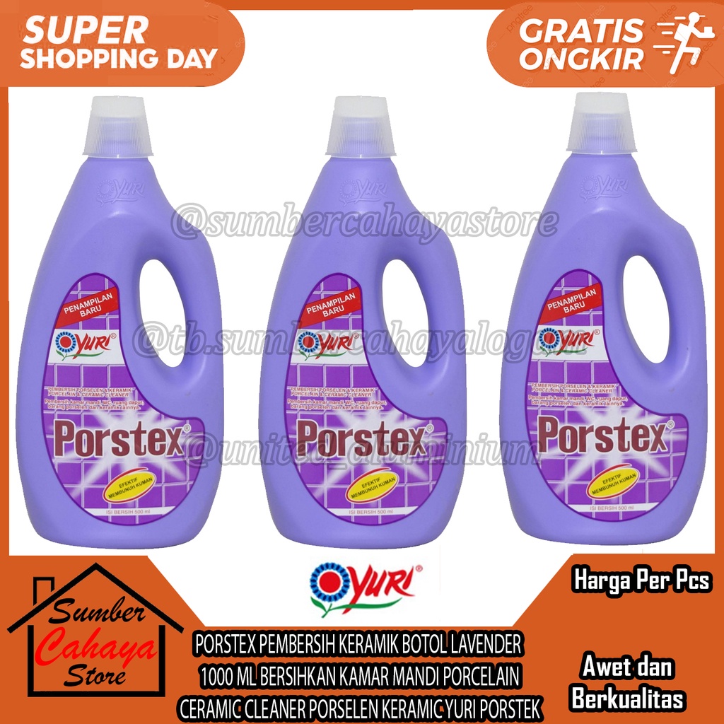 Jual Porstex Pembersih Keramik Botol Lavender 1000 Ml Bersihkan Kerak Lantai Closet Kloset Kamar 0061