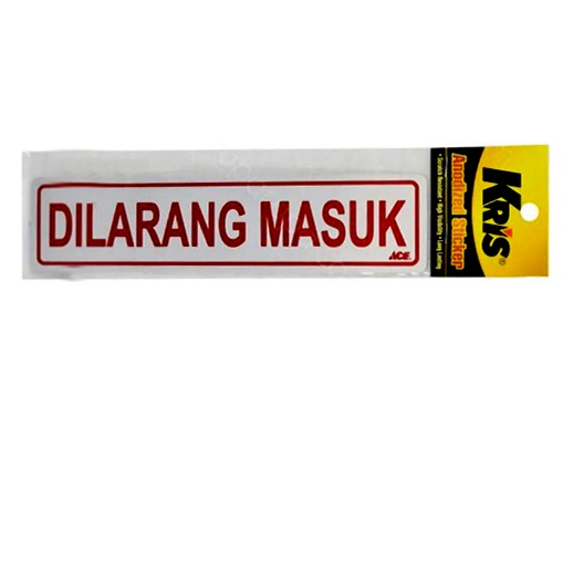 Stiker DIlarang Masuk Sticker No Entry Mudah Diaplikasikan Pada Kaca Metal Atau Plastik No Entry Dinding Anodized Stickers Label Labels Bahan Akrilik Silver