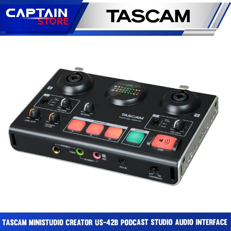 Tascam MiNiSTUDIO Creator US-42B Podcast Studio Audio Interface