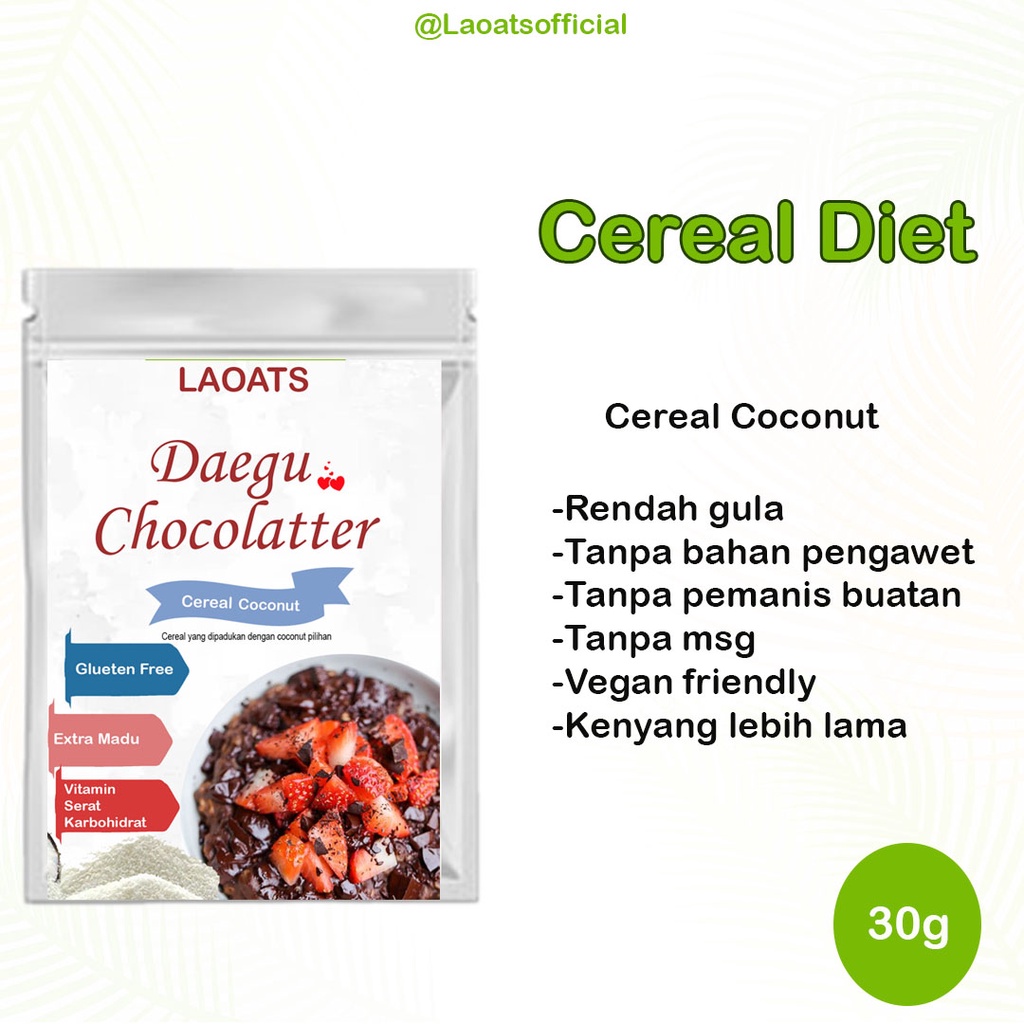 

Sereal Diet Pelangsing Penurun Berat Badan Rolled Oat Almond Milk Chia Seed Oatmeal Rendah Gula Coconut Daegu Chocolatter Laoats (30g)