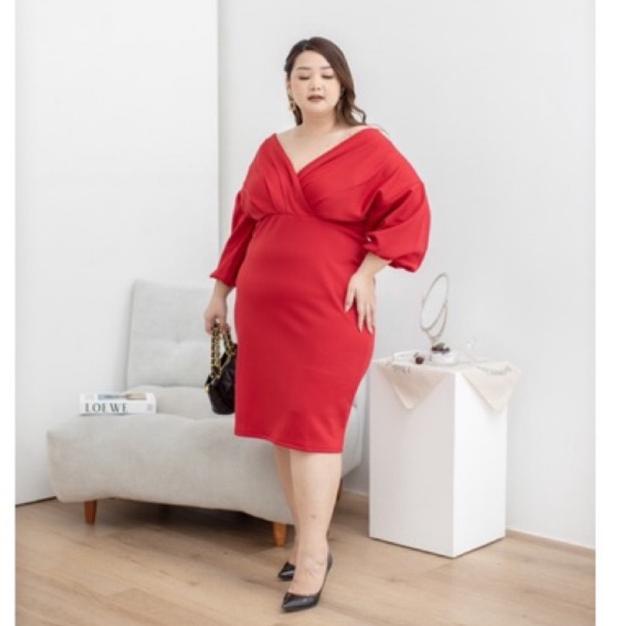 Hot Sale - Eclaire Jeanette Premium Dress Big Size- Baju Wanita Dress Pesta Bodycon Scuba Import ~