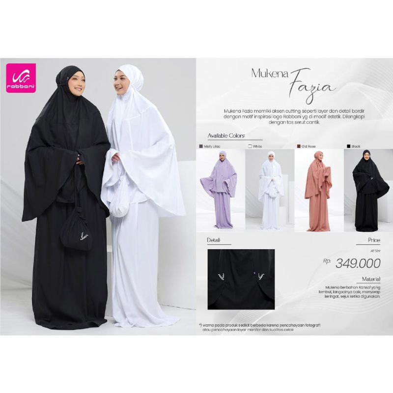 Mukena Dewasa Fazia Rabbani Ori