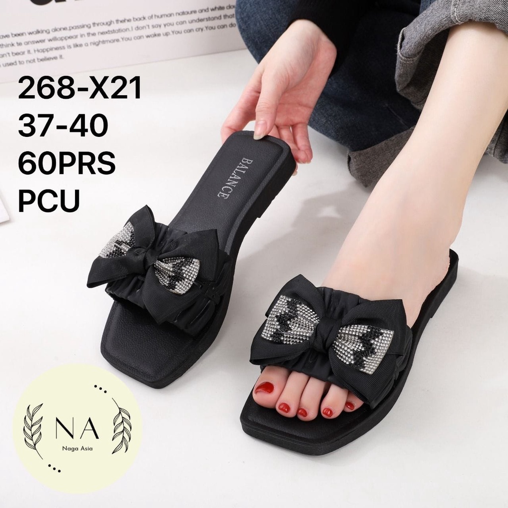 Sandal selop pita design elegan dari Balance 268-X21 (37-40) Sandal wanita model terbaru