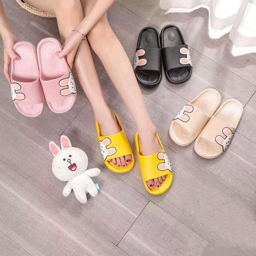 Sandal Slip On Wanita Anti Slip EF20 Motif Bear ACC