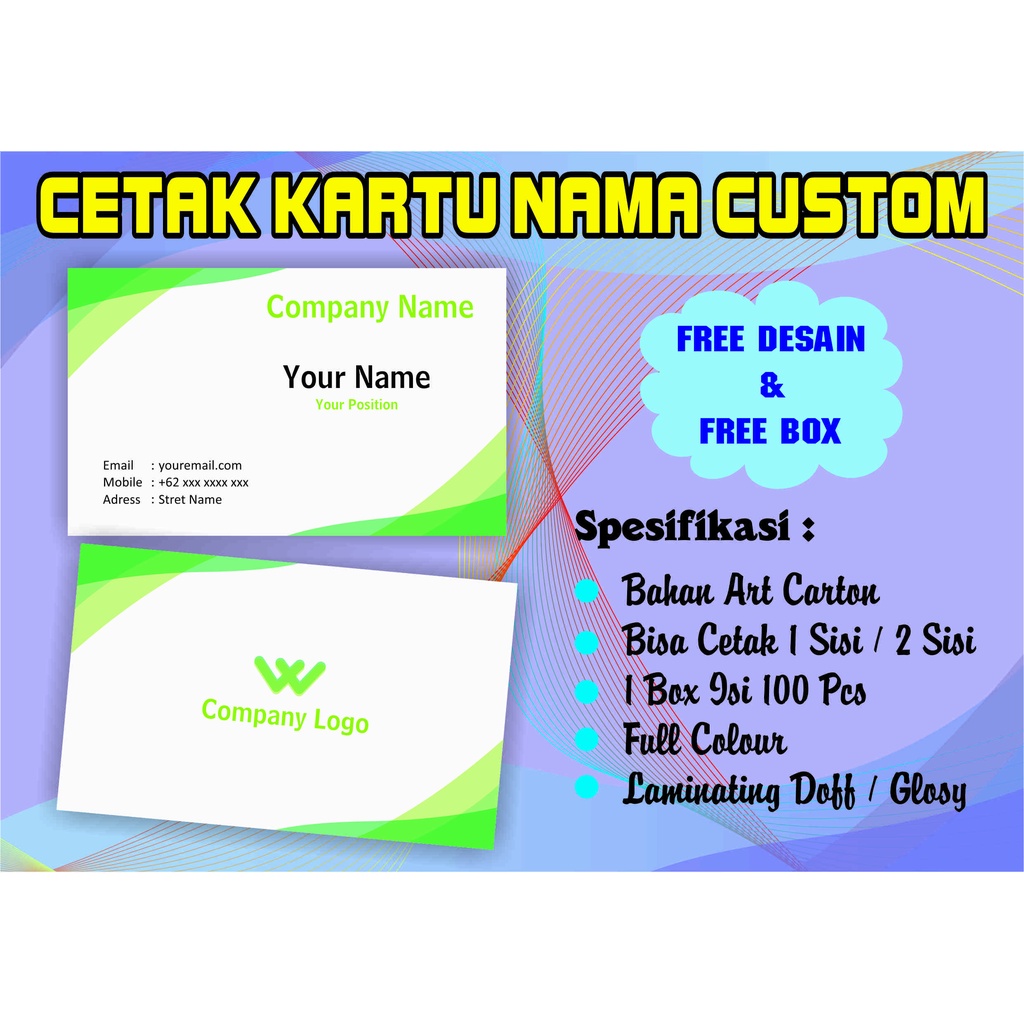 

kartu nama box murah
