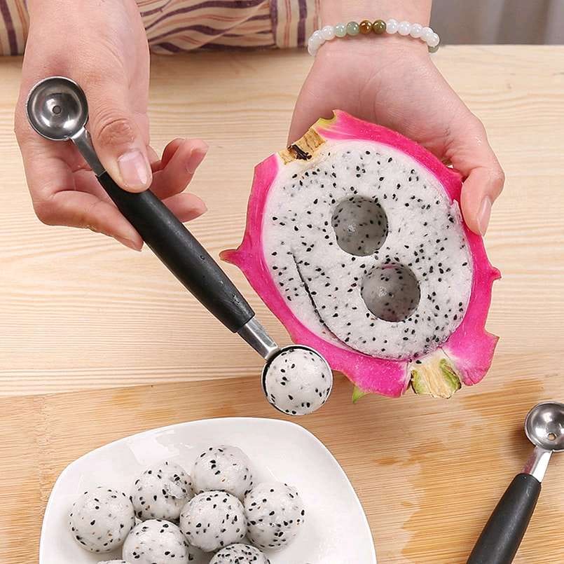 Sendok scoop pengukir buah semangka Cocktail Es Buah Pencongkel Buah pisau ukir buah melon semangka
