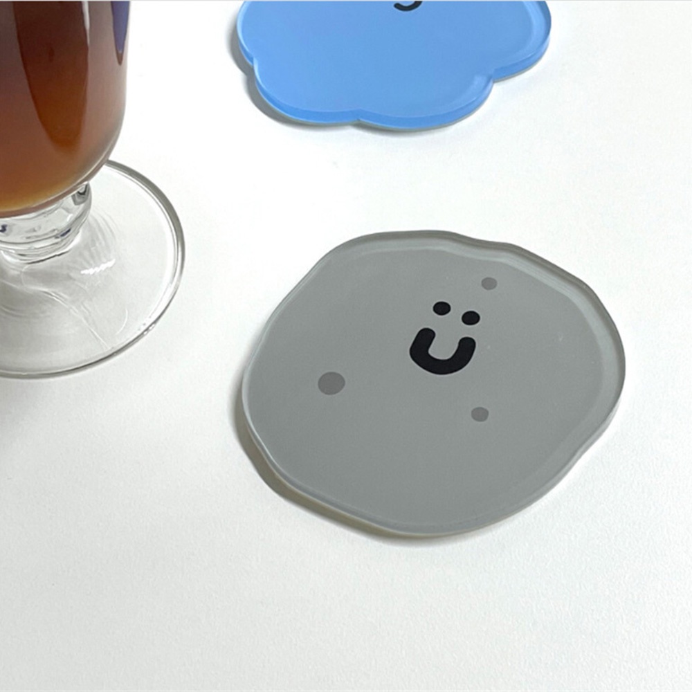 Ins Kartun Acrylic Coaster Cup Holder Tahan Suhu Tinggi Tatakan Mangkok