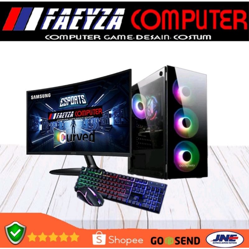 PC Gaming Lengkap INTEL CORE I5 3470 Ram 16GB SSD 256GB LED SAMSUNG CURVED 24