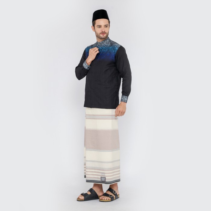 Sarung BHS Excellent Silver Motif SSN Putih Cream