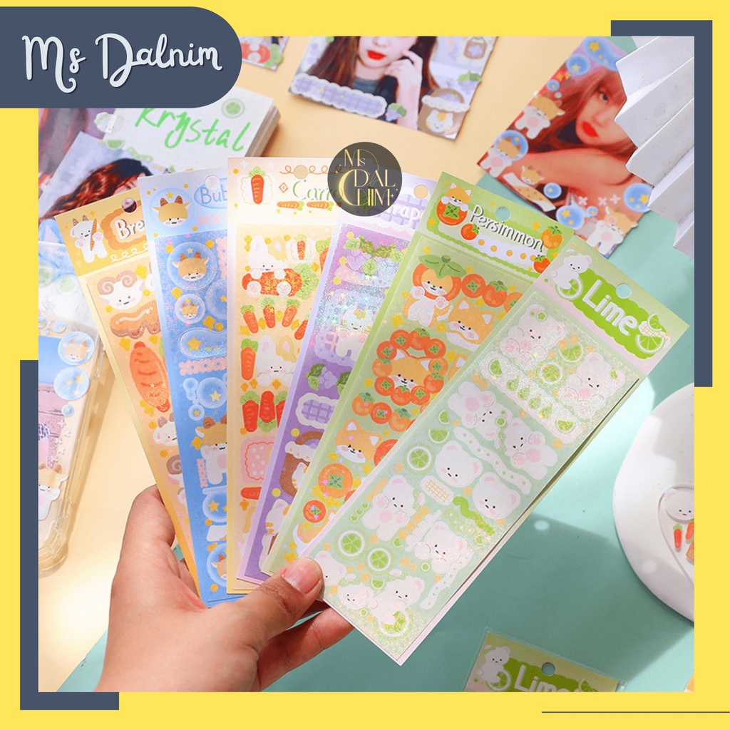 

Stiker Aesthetic Lucu Anti Air Motif Mengkilap Gliter Animal Hologram / Deco Sticker Photocard PC Holder Dekorasi Jurnal Journal Diary Bujo Cartoon Cute Decor HP Kpop Idol Toploader Cahol Jepang Korea Kawaii DIY Planner Scrapbook Craft [ST65]