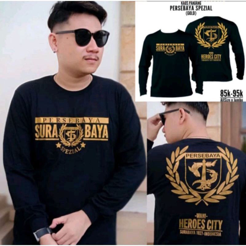 Kaos Persebaya Lengan Panjang Tshirt Persebaya Surabaya Spezial Longsleeve