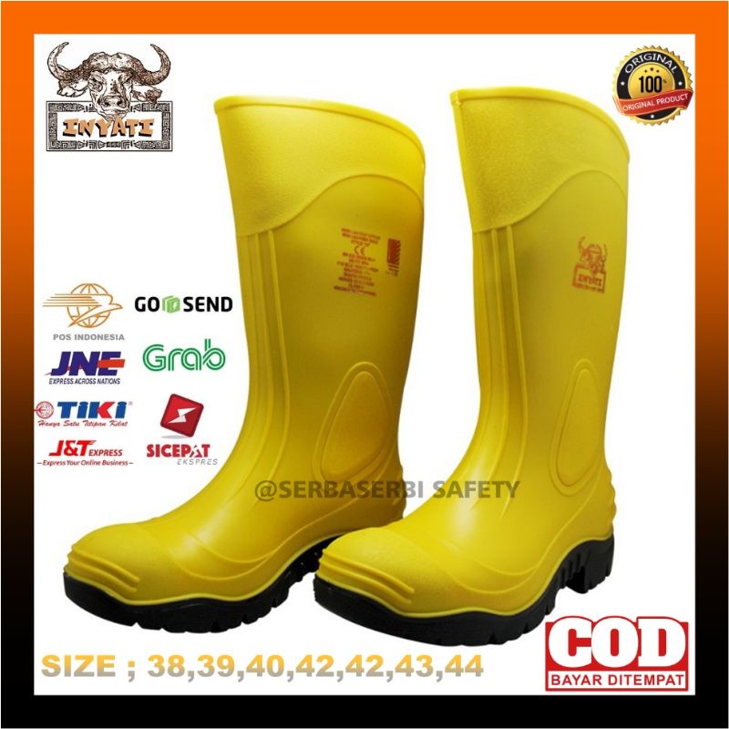Sepatu Safety Boots Wayna Inyati F1378 Safety Boots Pvc Original
