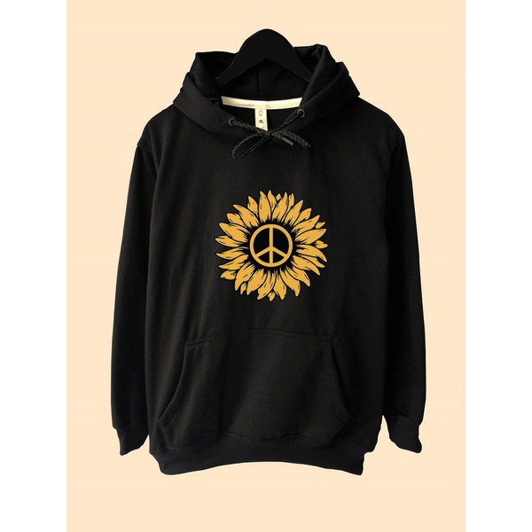 Jaket Hoodie Sweater CAMOE Peace Sunflower Logo