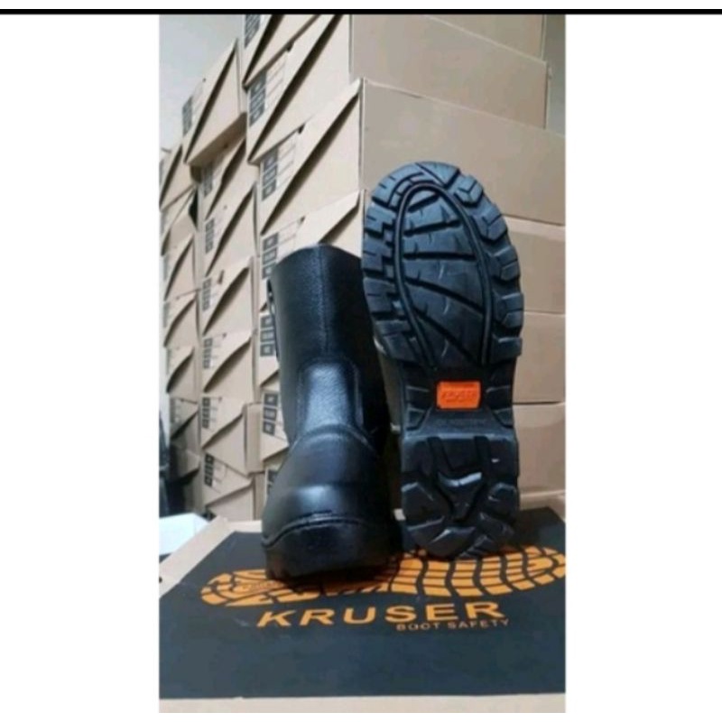 SEPATU SAFETY KRUSHERS /MURAH SEPATU SAFETY KULIT SOL KARET