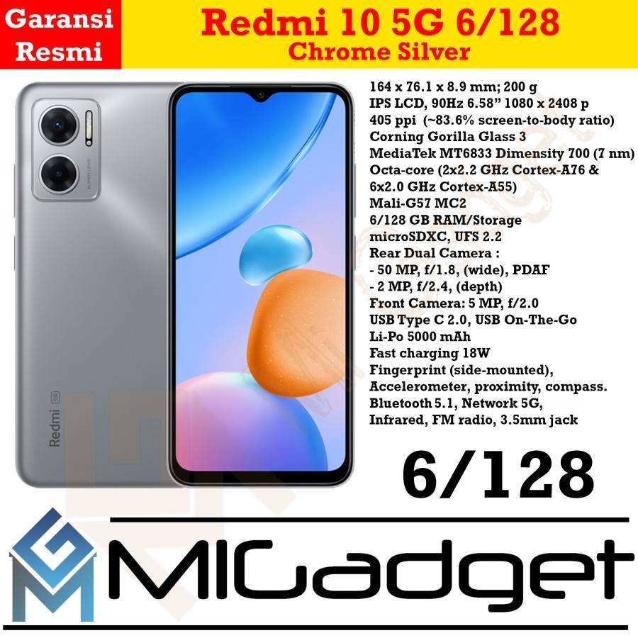 Redmi 10 5G 4/128 6/128 Garansi Resmi