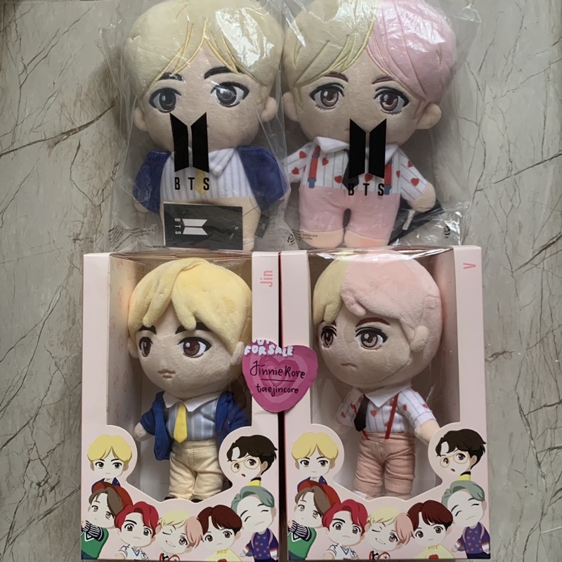 HOUSE OF BTS POPUP STORE PINK OFFICIAL MERCH FLAT PLUSH DOLL IDOL EDITION STANDING BOX CUSHION TINYT