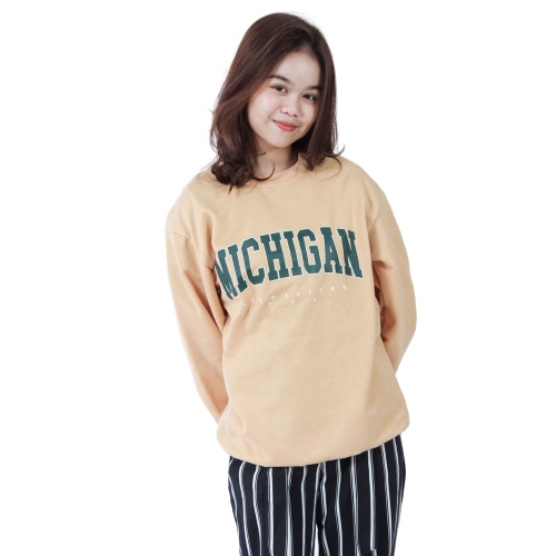 KALILA - MICHIGAN Sweater Fleece Unisex Crewneck Dewasa