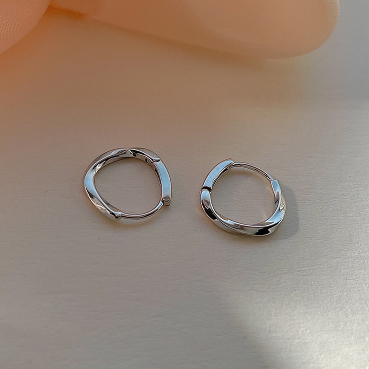 Fashion Y2K Anting Perak Untuk Wanita Hypoallergenic Elegan Hoop Earring Perhiasan Aksesoris