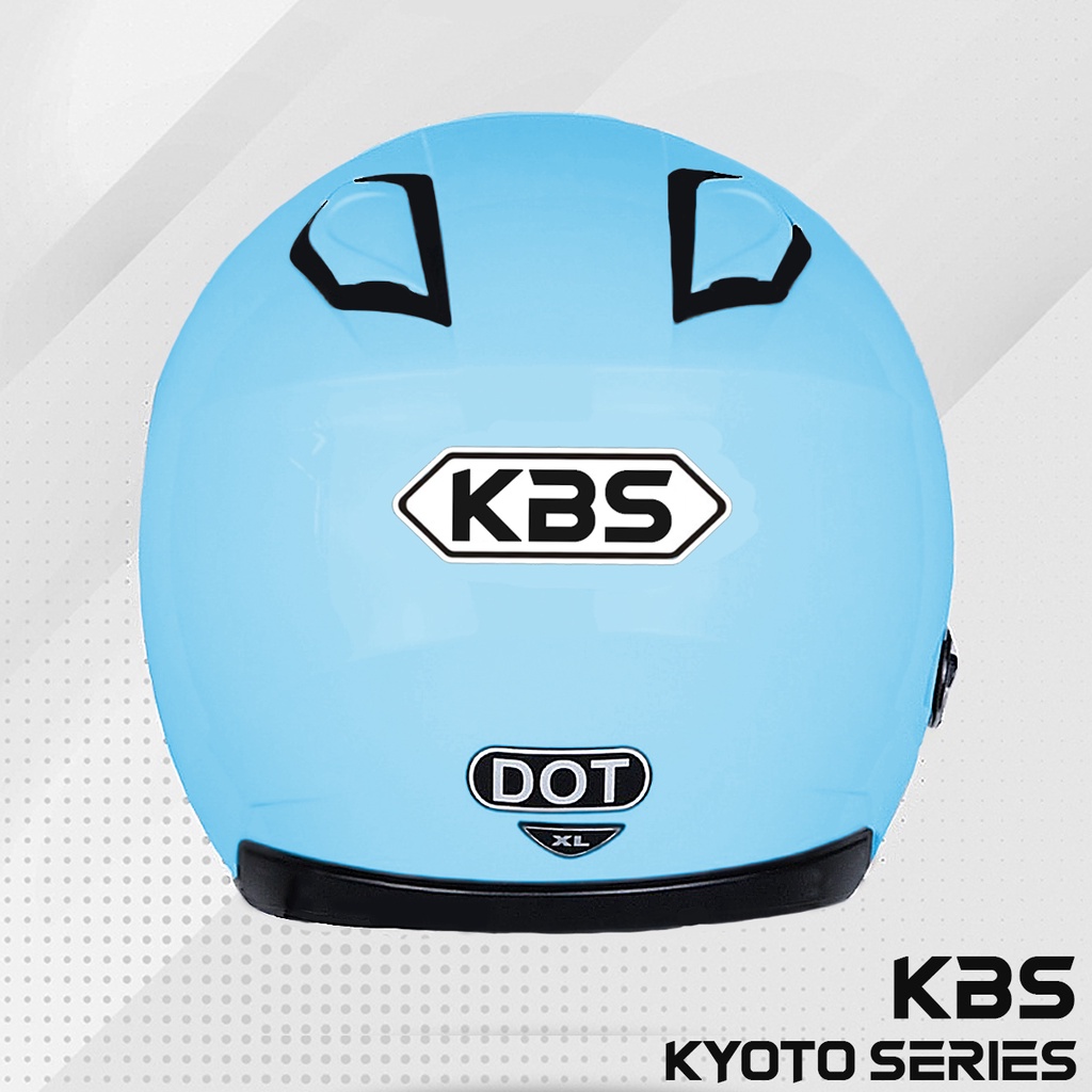 Helm KBS KYOTO Aqua Blue / Half Face SNI PREMIUM Untuk Pria Dan Wanita Dewasa COD