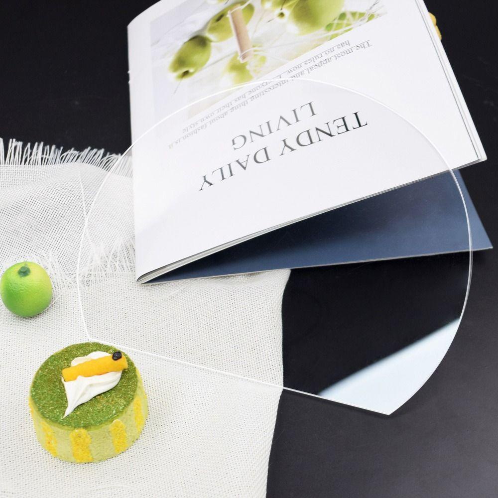 Solighter 2 Pcs Scraper Kue Set Rumah Dapur Hiasan Kue Pastry Cutter Gigi Gergaji Transparan Bening Akrilik