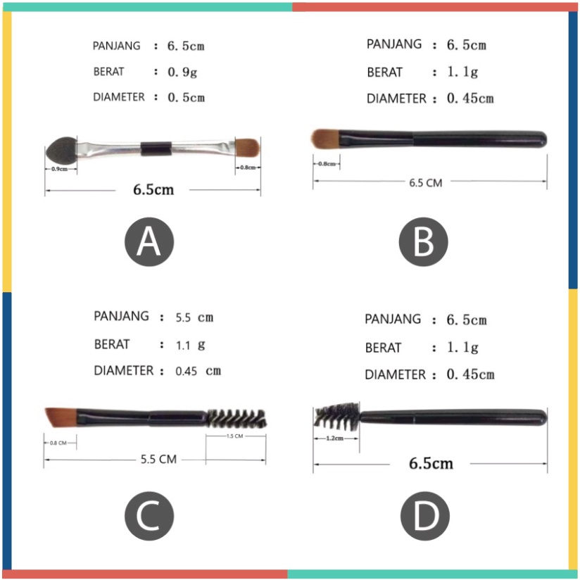DNM Kuas Rias Make Up Brush Bahan Lembut Eyeshadow Eyebrow XX065