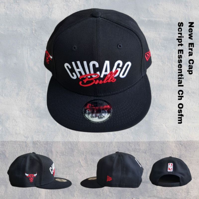 TOPI NEW ERA ORIGINAL CHICAGO BULLS HITAM