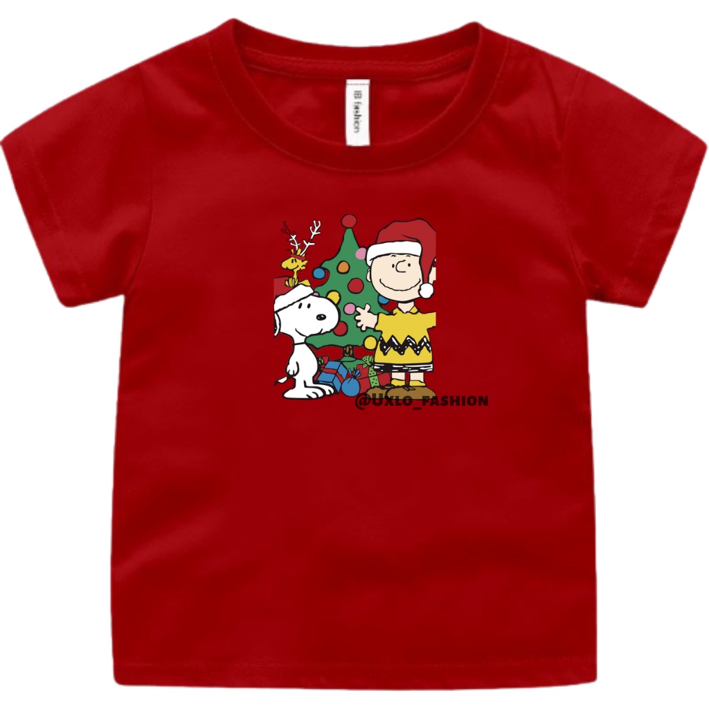 Kaos Baju Natal Anak Laki Dan Perempuan Unisex Umur 2sampai9 Tahun Motif Santa Claus Uxlo Fashion