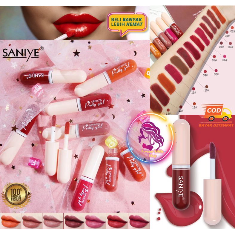 Liptint Korea SANIYE 15 Warna Capsule Liptint Tahan Lama Anti Air Waterproof / Lipstik Lipcream Lipb