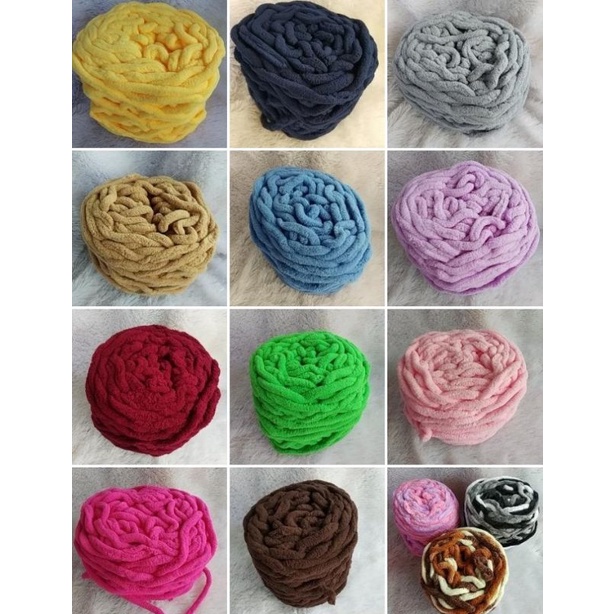 benang rajut chenille / benang cendol