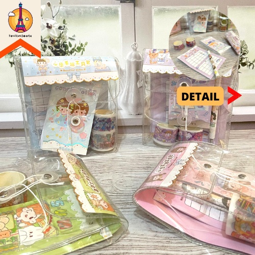 

Paket JBE-SCD Washi Tape Pulpen Kalender Buku Sticker Lucu Import Funny Fancy Stuff Best Gift Hampers Souvenir Stationery For School Alat Tulis Kantor Sekolah Ready Grosir Kado Ulang Tahun READY COD